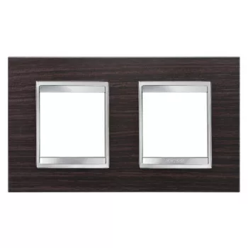   Gewiss Chorus Lux International GW16223LW Kettes keret (4 modul) vízszintes elhelyzéssel wenge - Fa hatású Technopolimer (Gewiss GW16223LW)