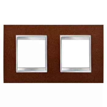   Gewiss Chorus Lux International GW16223MF Kettes keret (4 modul) vízszintes elhelyzéssel rozsdabarna - Fém (Gewiss GW16223MF)