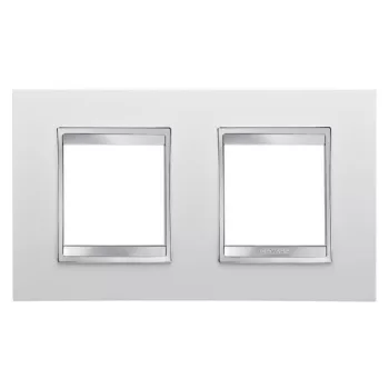   Gewiss Chorus Lux International GW16223TB Kettes keret (4 modul) vízszintes elhelyzéssel tejfehér - Technopolimer (Gewiss GW16223TB)
