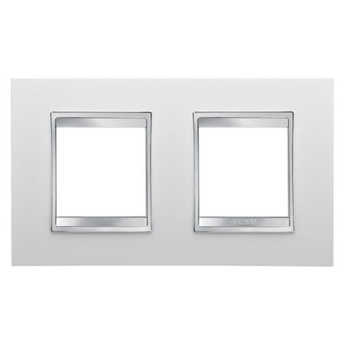 Gewiss Chorus Lux International GW16223TB Kettes keret (4 modul) vízszintes elhelyzéssel tejfehér - Technopolimer (Gewiss GW16223TB)