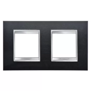   Gewiss Chorus Lux International GW16223VA Kettes keret (4 modul) vízszintes elhelyzéssel palaszürke - Festett Technopolimer (Gewiss GW16223VA)
