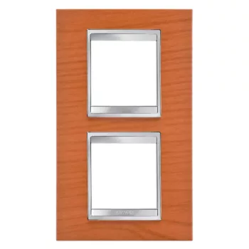   Gewiss Chorus Lux International GW16224LC Kettes keret (4 modul) függőleges elhelyzéssel cseresznye - Fa hatású Technopolimer (Gewiss GW16224LC)