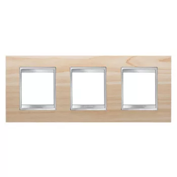   Gewiss Chorus Lux International GW16226LA Hármas keret (6 modul) vízszintes elhelyzéssel juhar - Fa hatású Technopolimer (Gewiss GW16226LA)