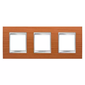   Gewiss Chorus Lux International GW16226LC Hármas keret (6 modul) vízszintes elhelyzéssel cseresznye - Fa hatású Technopolimer (Gewiss GW16226LC)