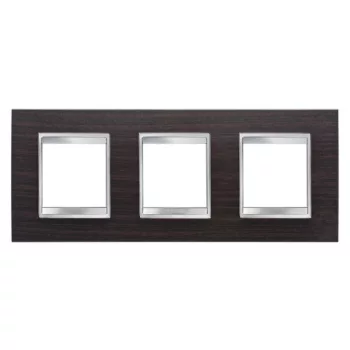   Gewiss Chorus Lux International GW16226LW Hármas keret (6 modul) vízszintes elhelyzéssel wenge - Fa hatású Technopolimer (Gewiss GW16226LW)