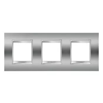   Gewiss Chorus Lux International GW16226MC Hármas keret (6 modul) vízszintes elhelyzéssel króm - Fémbevonatú Technopolimer (Gewiss GW16226MC)
