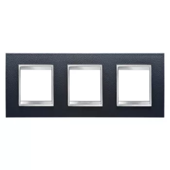   Gewiss Chorus Lux International GW16226PN Hármas keret (6 modul) vízszintes elhelyzéssel fekete - Bőrhatású Technopolimer (Gewiss GW16226PN)