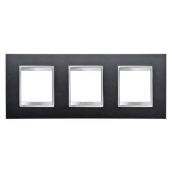   Gewiss Chorus Lux International GW16226VA Hármas keret (6 modul) vízszintes elhelyzéssel palaszürke - Festett Technopolimer (Gewiss GW16226VA)