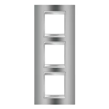   Gewiss Chorus Lux International GW16227MC Hármas keret (6 modul) függőleges elhelyzéssel króm - Fémbevonatú Technopolimer (Gewiss GW16227MC)