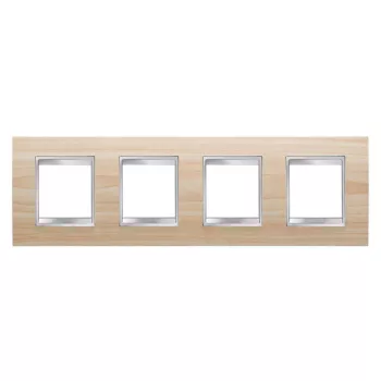   Gewiss Chorus Lux International GW16228LA Négyes keret (8 modul) vízszintes elhelyzéssel juhar - Fa hatású Technopolimer (Gewiss GW16228LA)