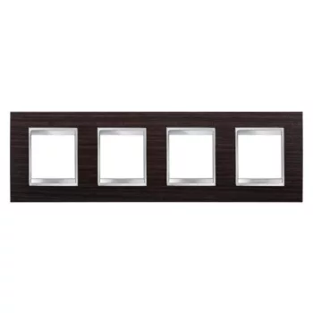   Gewiss Chorus Lux International GW16228LW Négyes keret (8 modul) vízszintes elhelyzéssel wenge - Fa hatású Technopolimer (Gewiss GW16228LW)