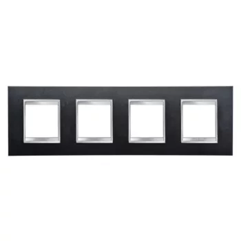   Gewiss Chorus Lux International GW16228VA Négyes keret (8 modul) vízszintes elhelyzéssel palaszürke - Festett Technopolimer (Gewiss GW16228VA)