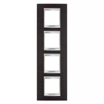   Gewiss Chorus Lux International GW16229LW Négyes keret (8 modul) függőleges elhelyzéssel wenge - Fa hatású Technopolimer (Gewiss GW16229LW)