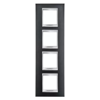   Gewiss Chorus Lux International GW16229VA Négyes keret (8 modul) függőleges elhelyzéssel palaszürke - Festett Technopolimer (Gewiss GW16229VA)