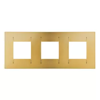   Gewiss Chorus Geo International GW16426MO Hármas keret (6 modul) vízszintes elhelyzéssel arany - Fémbevonatú Technopolimer (Gewiss GW16426MO)