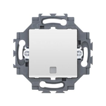   Gewiss Dahlia GW35016W váltókapcsoló (106), fehér burkolattal, rugós bekötés, keret nélkül, süllyesztett, jelzőfénnyel, cserélhető lencsével, 10A 250V (Gewiss GW35016W)