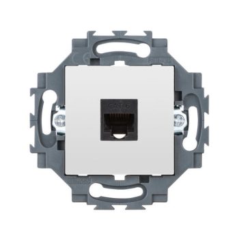   Gewiss Dahlia GW35273W Informatikai csatlakozóaljzat 1xRJ45 Cat6 UTP fehér burkolattal, keret nélkül (Gewiss GW35273W)