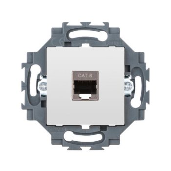   Gewiss Dahlia GW35274W Informatikai csatlakozóaljzat 1xRJ45 Cat6 FTP fehér burkolattal, keret nélkül (Gewiss GW35274W)