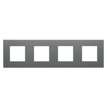   Gewiss Dahlia GW35904AD Négyes keret vízszintes és függőleges elhelyzéssel sötétszürke (Gewiss GW35904AD)