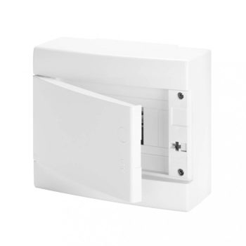   Gewiss GW40065BS műanyag kiselosztó 12 modul, 1 sor, teli ajtóval, IP40, falon kívüli - PE és N sínnel - 225x280x100 mm (Gewiss GW40065BS)