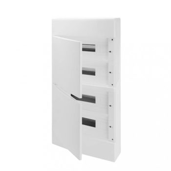   Gewiss GW40073BD műanyag kiselosztó 72 modul, 4 sor, teli ajtóval, IP40, falon kívüli - PE és N sínnel - 850x400x150 mm (Gewiss GW40073BD)