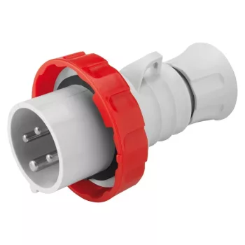   Gewiss GW60041H ipari csatlakozó lengő dugvilla egyenes 4P (3P+F) 32A IP67, 380-415V 50/60 Hz, csavaros csatlakozás