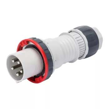   Gewiss GW60060H ipari csatlakozó lengő dugvilla egyenes 4P (3P+F) 125A IP67, 380-415V 50/60 Hz, csavaros csatlakozás