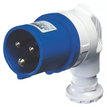   Gewiss GW60096 ipari csatlakozó lengő dugvilla 90° 3P (2P+F) 32A IP44, 200-250V 50/60 Hz, csavaros csatlakozás