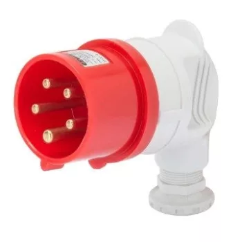   Gewiss GW60102 ipari csatlakozó lengő dugvilla 90° 5P (3P+N+F) 32A IP44, 380-415V 50/60 Hz, csavaros csatlakozás