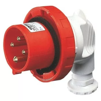   Gewiss GW60112 ipari csatlakozó lengő dugvilla 90° 4P (3P+F) 16A IP67, 380-415V 50/60 Hz, csavaros csatlakozás