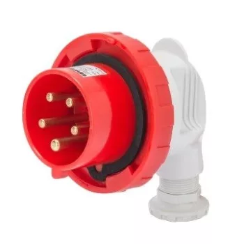   Gewiss GW60113 ipari csatlakozó lengő dugvilla 90° 5P (3P+N+F) 16A IP67, 380-415V 50/60 Hz, csavaros csatlakozás