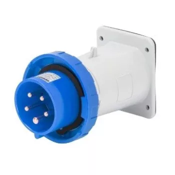   Gewiss GW60226 ipari csatlakozó beépíthető dugvilla egyenes 3P (2P+F) 16A IP67, 200-250V 50/60 Hz, csavaros csatlakozás