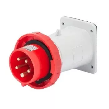   Gewiss GW60242 ipari csatlakozó beépíthető dugvilla egyenes 5P (3P+N+F) 32A IP67, 380-415V 50/60 Hz, csavaros csatlakozás