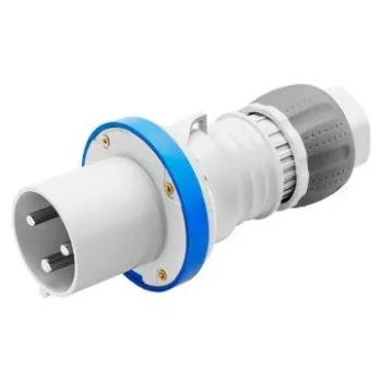   Gewiss GW61016H ipari csatlakozó lengő dugvilla egyenes 3P (2P+F) 63A IP44, 200-250V 50/60 Hz, csavaros csatlakozás