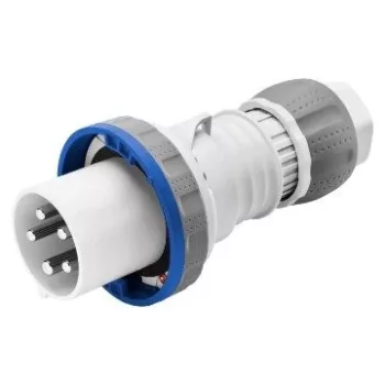   Gewiss GW61048H ipari csatlakozó lengő dugvilla egyenes 3P (2P+F) 63A IP67, 200-250V 50/60 Hz, csavaros csatlakozás
