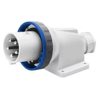  Gewiss GW61448 ipari csatlakozó rögzíthető dugvilla 90° 3P (2P+F) 63A IP67, 200-250V 50/60 Hz, csavaros csatlakozás