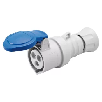   Gewiss GW62004H ipari csatlakozó lengő dugalj egyenes 3P (2P+F) 16A IP44, 200-250V 50/60 Hz, csavaros csatlakozás