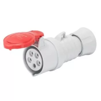   Gewiss GW62008H ipari csatlakozó lengő dugalj egyenes 4P (3P+F) 16A IP44, 380-415V 50/60 Hz, csavaros csatlakozás