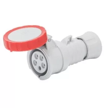   Gewiss GW62031H ipari csatlakozó lengő dugalj egyenes 5P (3P+N+F) 16A IP67, 380-415V 50/60 Hz, csavaros csatlakozás