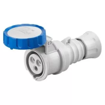   Gewiss GW62037H ipari csatlakozó lengő dugalj egyenes 3P (2P+F) 32A IP67, 200-250V 50/60 Hz, csavaros csatlakozás