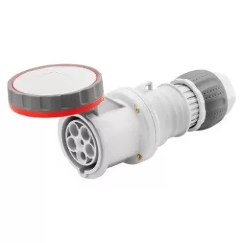   Gewiss GW62060H ipari csatlakozó lengő dugalj egyenes 4P (3P+F) 125A IP67, 380-415V 50/60 Hz, csavaros csatlakozás
