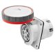 Gewiss GW62262H ipari csatlakozó beépíthető dugalj 10º ferde 5P (3P+N+F) 125A IP67, 380-415V 50/60 Hz, csavaros csatlakozás