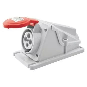   Gewiss GW62492 ipari csatlakozó rögzíthető dugalj 90° 4P (3P+F) 32A IP44, 380-415V 50/60 Hz, csavaros csatlakozás