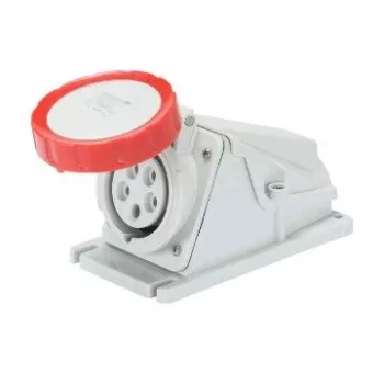  Gewiss GW62515 ipari csatlakozó rögzíthető dugalj 90° 4P (3P+F) 32A IP67, 380-415V 50/60 Hz, csavaros csatlakozás