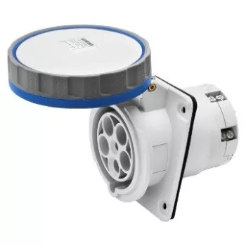   Gewiss GW62966H ipari csatlakozó beépíthető dugalj 10º ferde 3P (2P+F) 125A IP67, 200-250V 50/60 Hz, csavaros csatlakozás