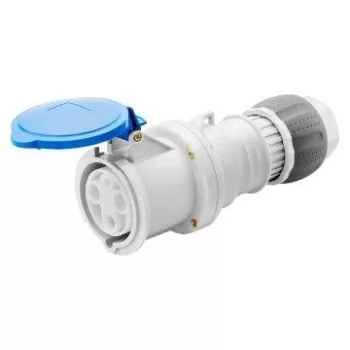   Gewiss GW63016H ipari csatlakozó lengő dugalj egyenes 3P (2P+F) 63A IP44, 200-250V 50/60 Hz, csavaros csatlakozás