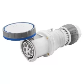   Gewiss GW63048H ipari csatlakozó lengő dugalj egyenes 3P (2P+F) 63A IP67, 200-250V 50/60 Hz, csavaros csatlakozás