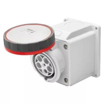   Gewiss GW63452 ipari csatlakozó rögzíthető dugalj 10º ferde 4P (3P+F) 63A IP67, 380-415V 50/60 Hz, csavaros csatlakozás