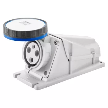   Gewiss GW63522 ipari csatlakozó rögzíthető dugalj 90° 3P (2P+F) 63A IP67, 200-250V 50/60 Hz, csavaros csatlakozás