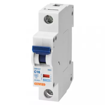   Gewiss GW91508 RB60 Kismegszakító 1P 20A - C karakterisztika 6kA 1 modul (Gewiss GW91508)